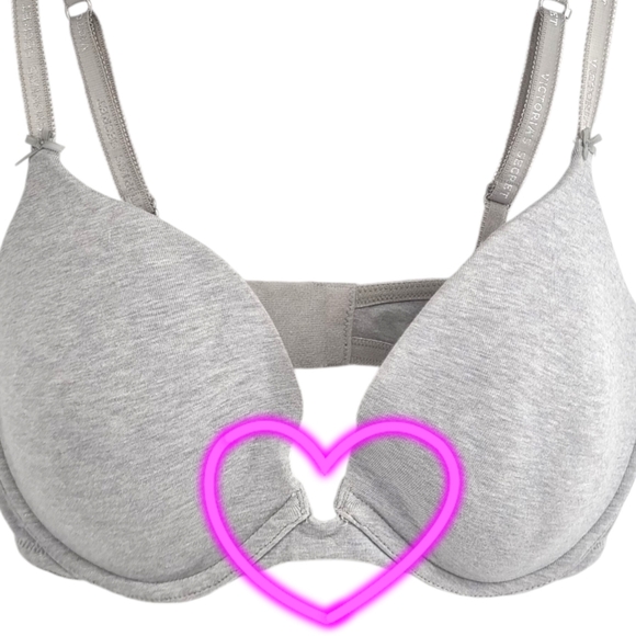 Victoria Secret Womens Gray Push Up Bra Size 34D - Picture 12 of 13